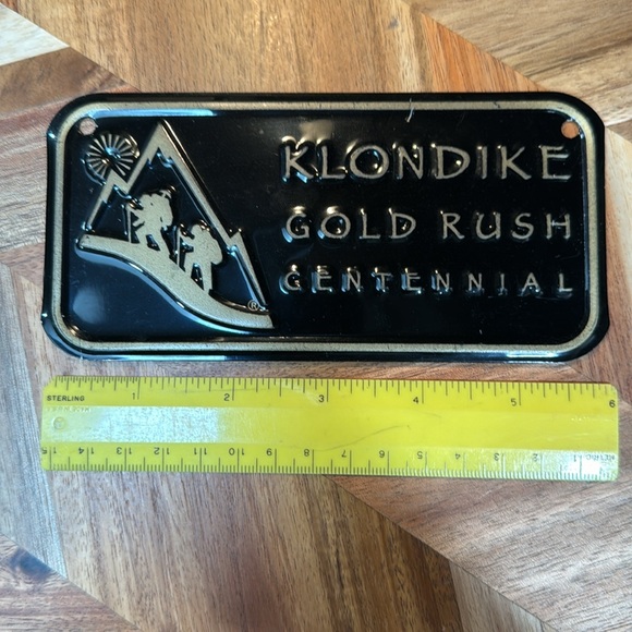 Metal Klondike Gold Rush Centennial Plaque - Picture 2 of 4